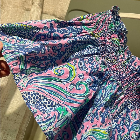 Lilly Pulitzer Pink and Blue Off-Shoulder Blouse - Picture 5 of 7